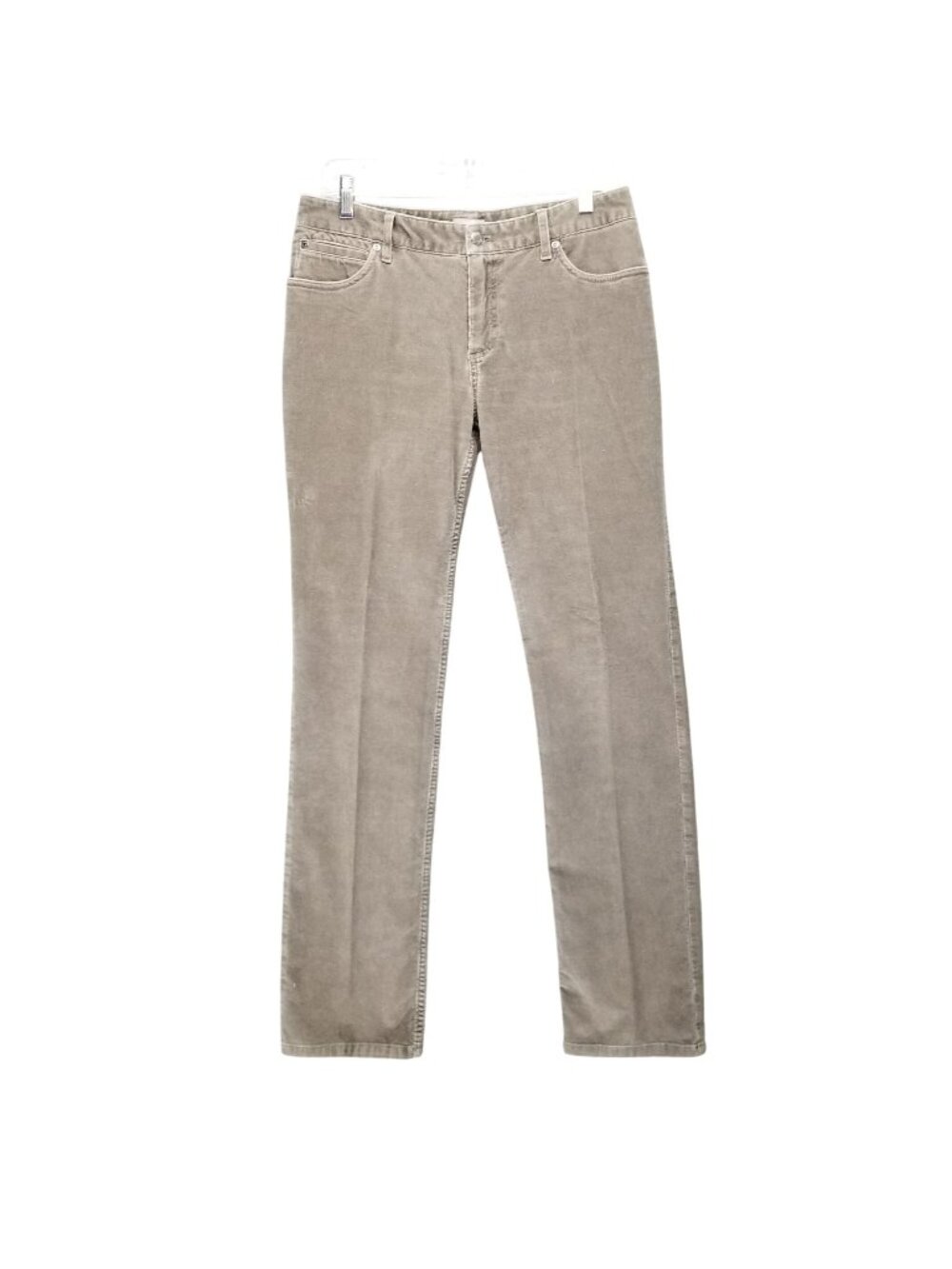 J. Jill Jeans Womens 6 Taupe Gray Corduroy Stretch Authentic Fit Straight